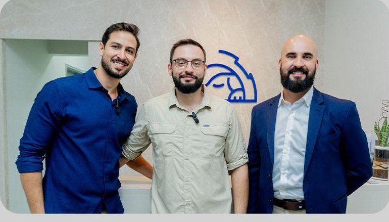 Os sócios fundadores da ScanPet na sede de Sorocaba